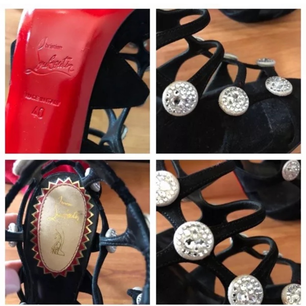 Limited Christian Louboutin crystal heels 40 - Picture 4 of 8